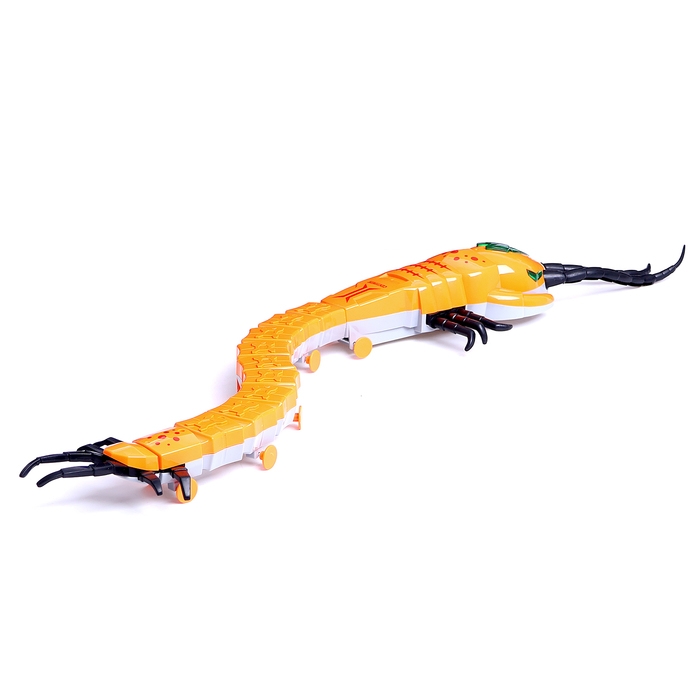 Животное &laquo;Многоножка&raquo;, световые эффекты, работает от батареек, 11 деталей, цвет оранжевый