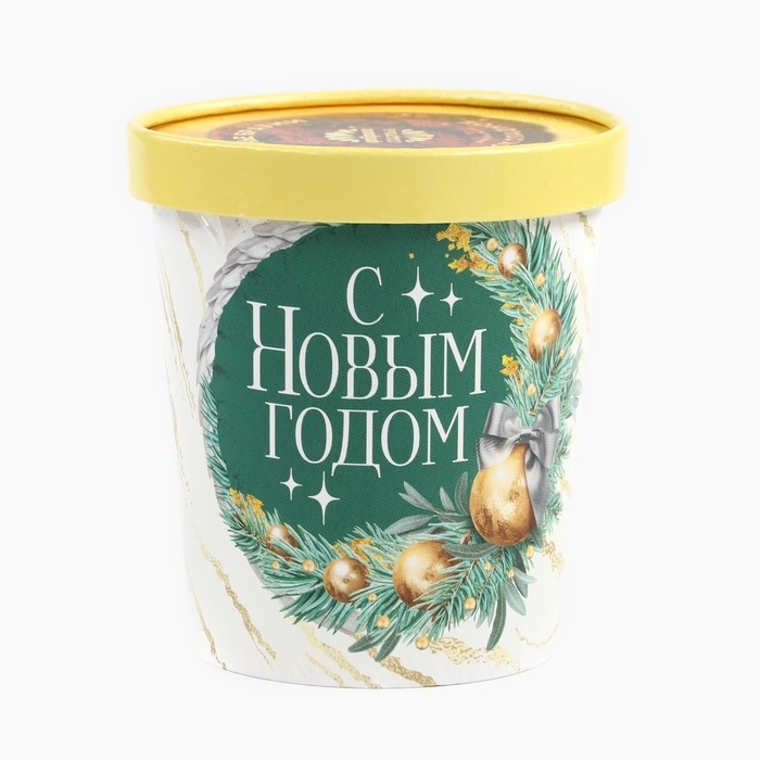 Подарочный набор новогодний &laquo;Счастливого года&raquo;: чай, конфеты, печенье брауни