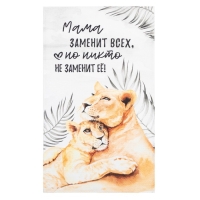 Набор кухонных полотенец Этель &laquo;Семейство кошачьих&raquo; 40х73см - 2 шт, 100% хлопок, вафля 160 г/м2