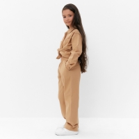 Костюм (рубашка и брюки) детский KAFTAN "Лен", размер 30 (98-104 см) бежевый