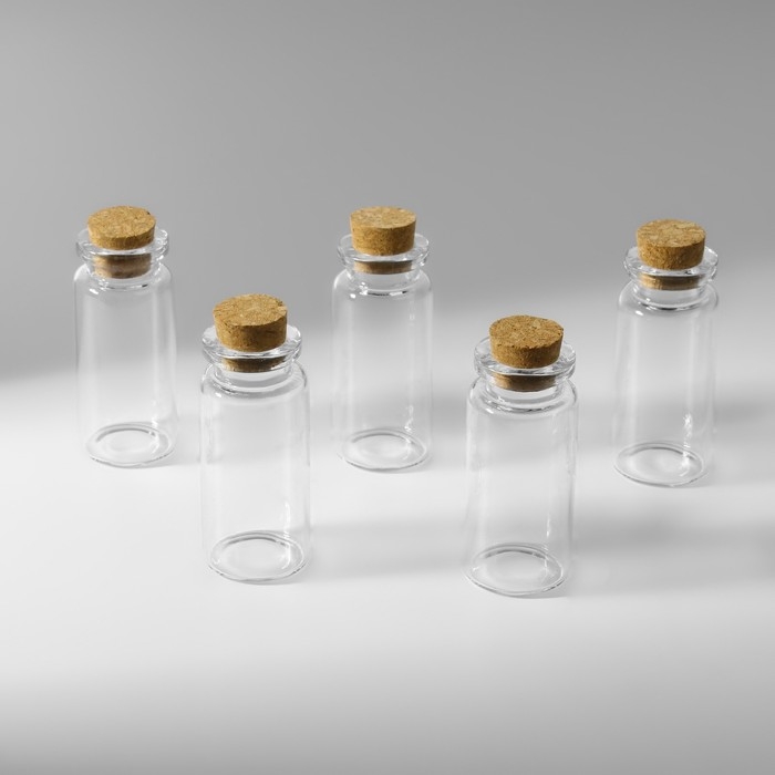 Баночки для хранения бисера, d = 2,2 × 5 см, 5 шт Баночки для хранения бисера, d = 2,2 × 5 см, 5 шт