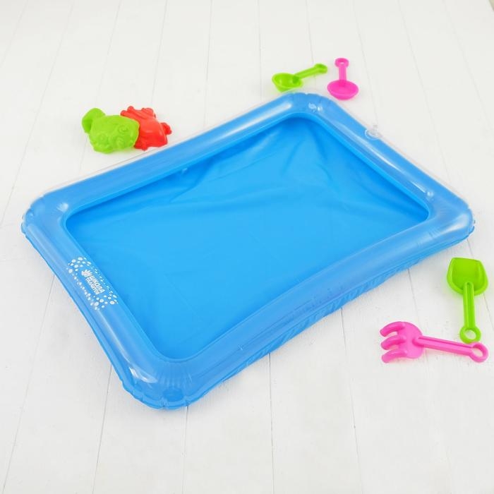 Надувная песочница для песка &laquo;Давай играть!&raquo; 60 &times; 45 см, цвета МИКС