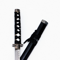 Сув. изделие катаны 3в1 на подставке, ножны дерево, черные глянец 54/81/100см, рукоять микс