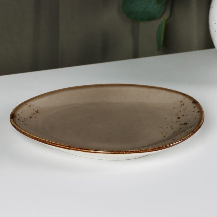 Блюдо для подачи Magistro «Церера», 18×15,6 см, цвет коричневый Блюдо для подачи Magistro «Церера», 18×15,6 см, цвет коричневый