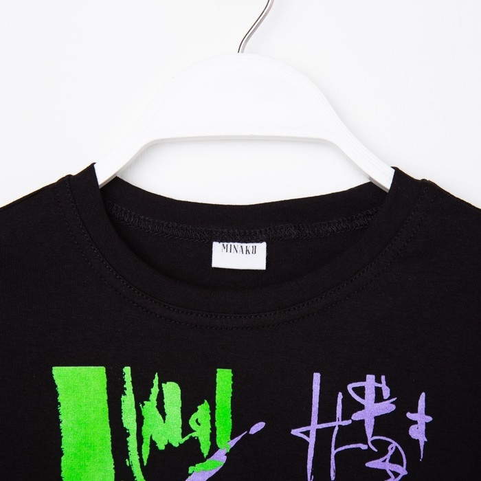 Футболка детская MINAKU Graffiti, цвет чёрный, рост 104 Футболка детская MINAKU Graffiti, цвет чёрный, рост 104