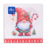 Новогодние салфетки бумажные Pero Prestige &laquo;Домовенок&raquo;, 3 слоя, 33х33 см, 20 шт