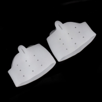 Корректоры - разделители для пальцев ног, на манжете, дышащие, 1 разделитель, силиконовые, 8 &times; 6,5 см, пара, цвет белый