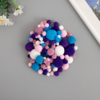 Декор для творчества "Помпончики. Звёздное небо" d=1-3 см набор 135 шт Декор для творчества "Помпончики. Звёздное небо" d=1-3 см набор 135 шт