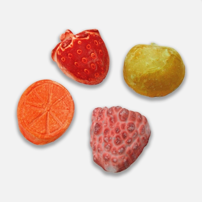 Минеральный камень Минеральный камень "Пижон" для грызунов, фрукты, набор из 4 шт, 18 г