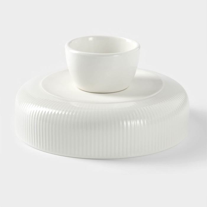 Блюдо керамическое для фруктов, d=20,5 см, цвет белый Блюдо керамическое для фруктов, d=20,5 см, цвет белый