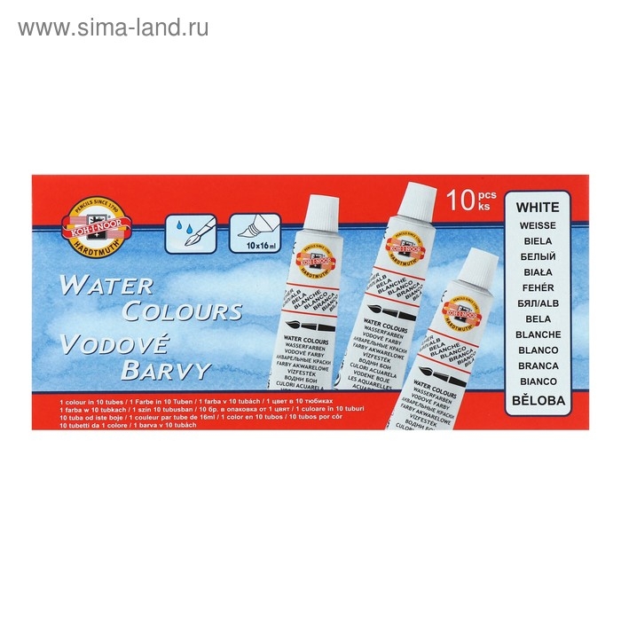Краска акварельная Koh-I-Noor в тубе 16мл, белая