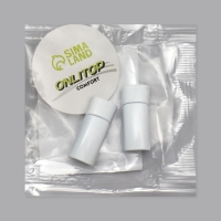 Фиксатор для шнурков, на магнитах, пара, размер 2,6 &times; 2 &times; 0,7 см, цвет белый