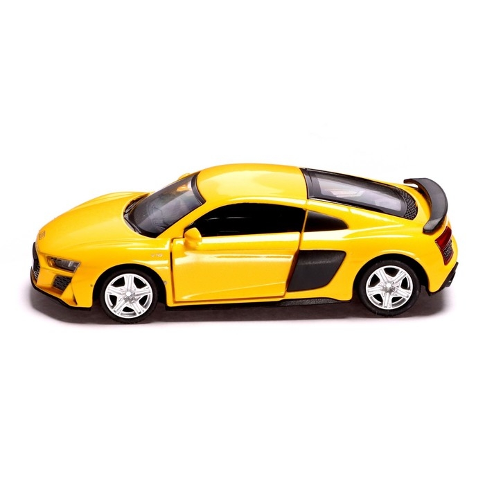 Машина металлическая AUDI R8 COUPE, 1:32, инерция, открываются двери, цвет жёлтый Машина металлическая AUDI R8 COUPE, 1:32, инерция, открываются двери, цвет жёлтый