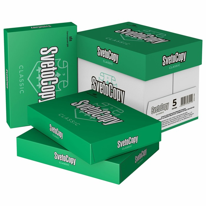 Бумага А4 500 л, Светокопи, 80 г/м2, белизна 146% CIE, класс C (цена за 500 листов)