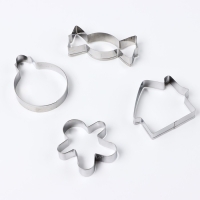 Новый год. Набор форм для печенья «Новогодняя почта», металл, 4 шт Новый год. Набор форм для печенья «Новогодняя почта», металл, 4 шт