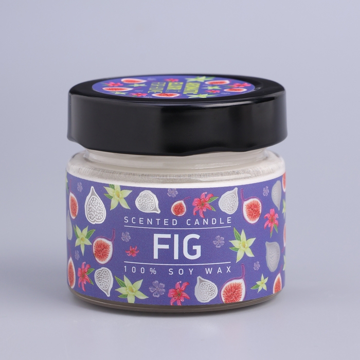 Свеча ароматическая в банке Свеча ароматическая в банке "Спелый инжир", совый воск, 80 г