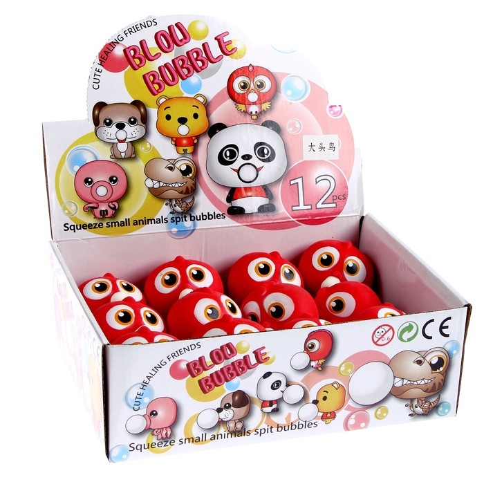 Мялка &laquo;Птица&raquo; надувает шарик