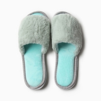 Тапочки женские с открытым носом размер 40-41, цвет мята Тапочки женские с открытым носом размер 40-41, цвет мята