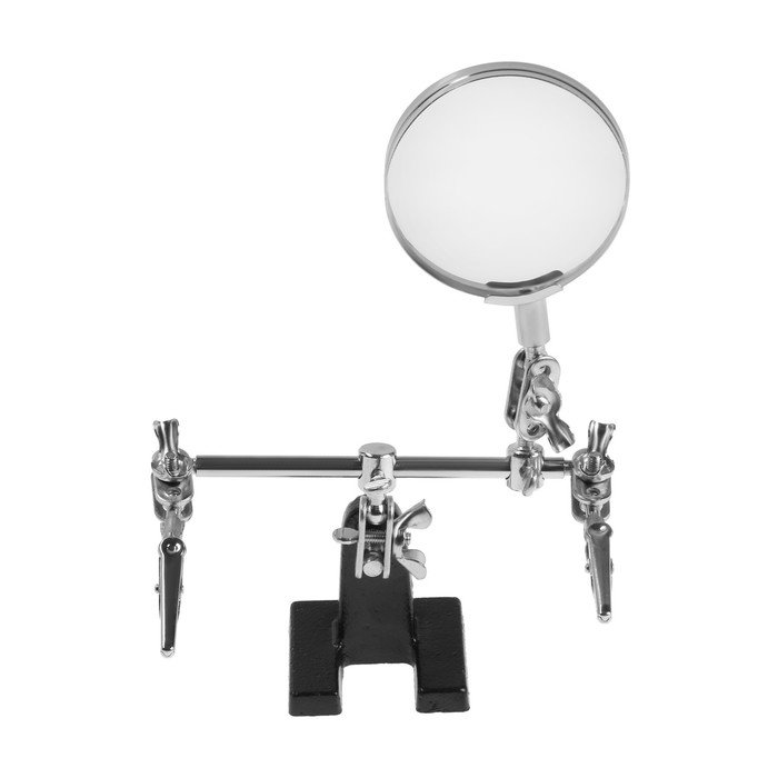 Держатель прецизионный с зажимами и лупой DEKO HT18, 60 мм, 3х увеличение Держатель прецизионный с зажимами и лупой DEKO HT18, 60 мм, 3х увеличение