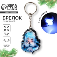 Новогодний брелок с фонариком для ключей &laquo;Новый год: Снежинки&raquo; 5.3 х 9 см
