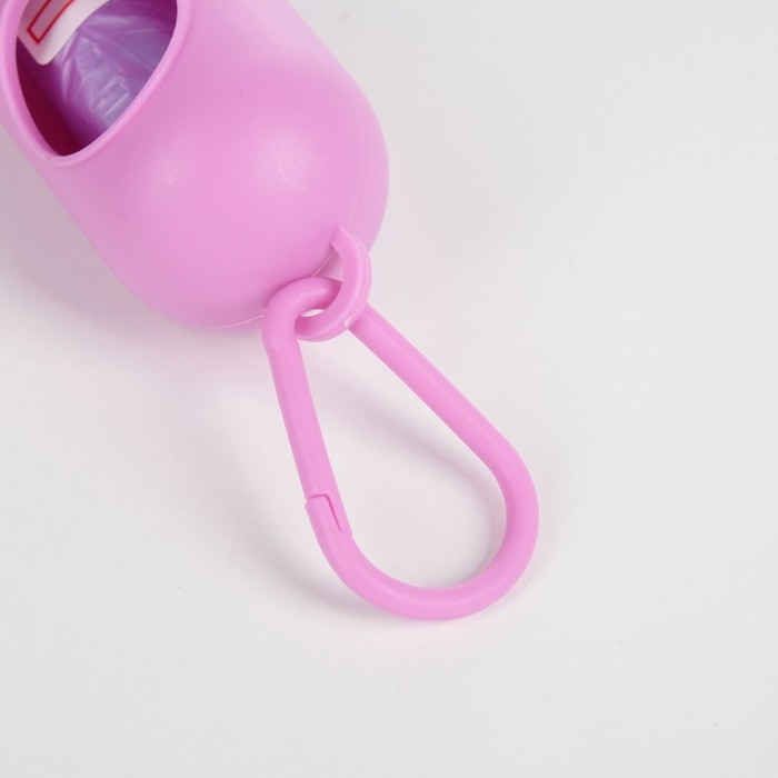 Контейнер с пакетами для уборки за собаками (рулон 15 пакетов 29х21 см), фиолетовый Контейнер с пакетами для уборки за собаками (рулон 15 пакетов 29х21 см), фиолетовый