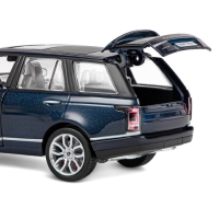 Машина металлическая Range Rover 1:26, открываются двери, капот, багажник, свет и звук, цвет синий перламутр Машина металлическая Range Rover 1:26, открываются двери, капот, багажник, свет и звук, цвет синий перламутр