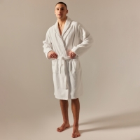 Халат махровый мужской SL HOME: Basic "Блан де Блан", размер L, 100% хлопок, 420 г/м2 Халат махровый мужской SL HOME: Basic "Блан де Блан", размер L, 100% хлопок, 420 г/м2