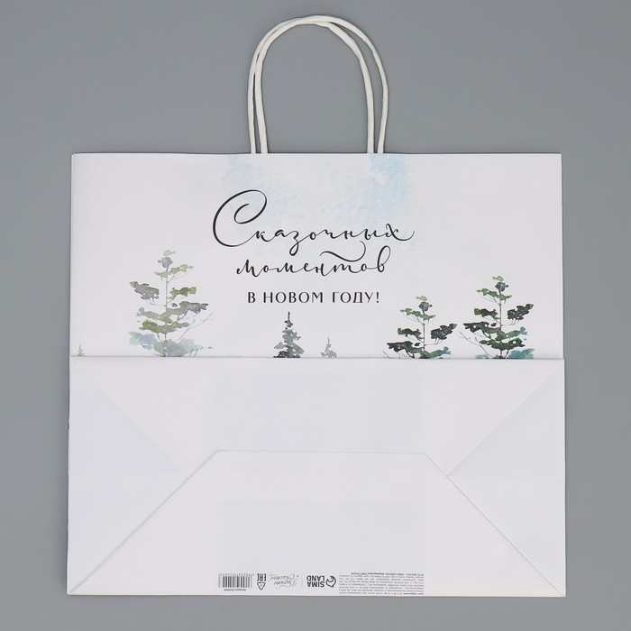 Пакет подарочный новогодний крафтовый &laquo;Сказка&raquo;, 32 х 28 х 15 см, Новый год