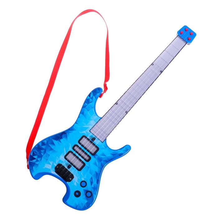 Музыкальная гитара «Рок-звезда», звук свет, цвет синий Музыкальная гитара «Рок-звезда», звук свет, цвет синий
