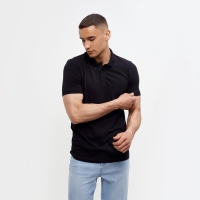 Футболка (поло) мужская MINAKU REGULAR FIT: цвет чёрный, р-р 42