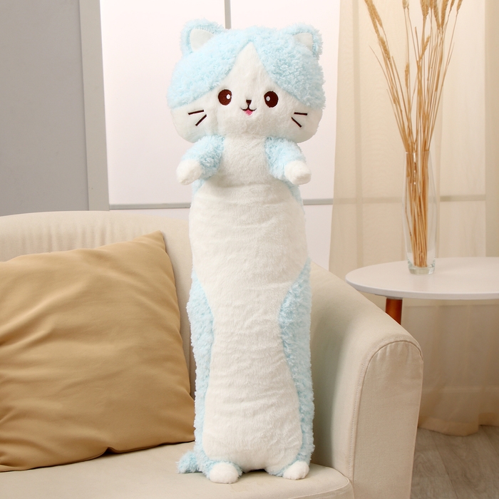 Мягкая игрушка &laquo;Кот-батон&raquo;, 80 см, цвет голубой
