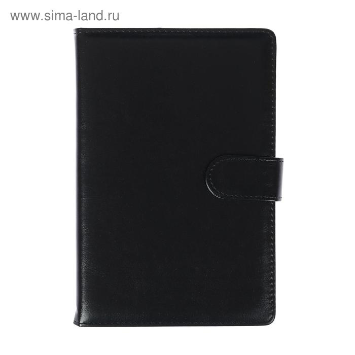 Ежедневник недатированный А5,100 листов в клетку, с хлястиком, обложка ПВХ, МИКС