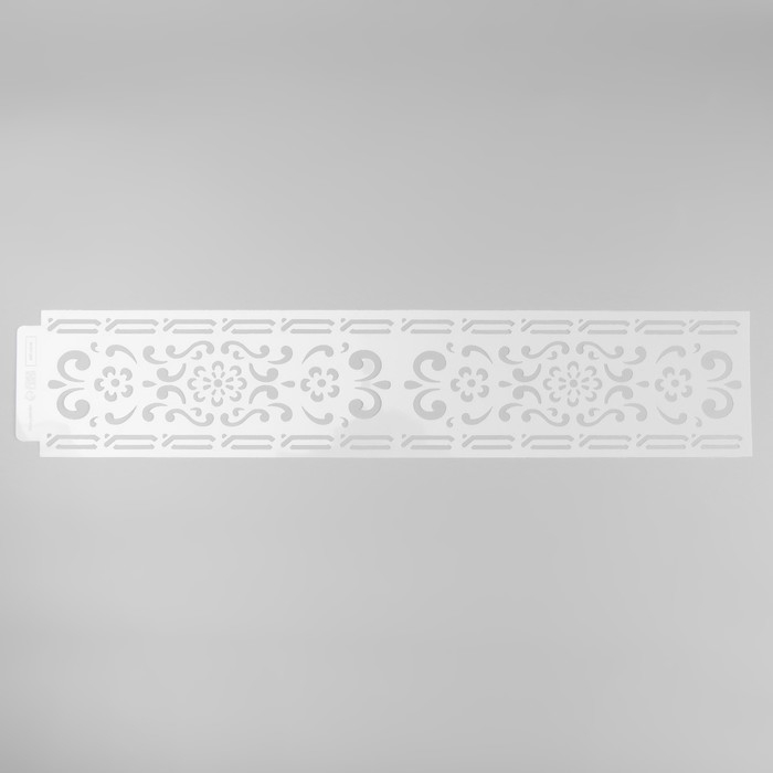 Трафарет бордюрный пластик "Цветочный орнамент" 60х12 см