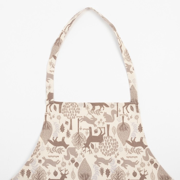 Фартук Доляна Forest dwellers 60х70 см, 100% хл, рогожка 164 г/м2