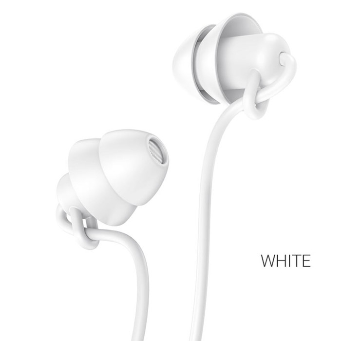 Наушники Hoco M81, проводные, вакуумные, микрофон, 1.2 м, белые Наушники Hoco M81, проводные, вакуумные, микрофон, 1.2 м, белые