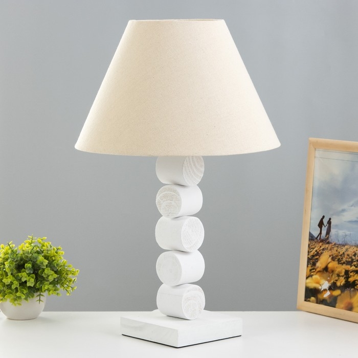 Настольная лампа Настольная лампа "Бим" Е27 40Вт белый 35х35х56см RISALUX