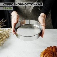 Сито для просеивания Доляна &laquo;Металлик&raquo;, d=17,5 см, цвет серебристый