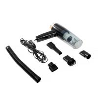 Пылесос автомобильный, 5 насадок, LED подсветка, 120 Вт, 12 В, черный Пылесос автомобильный, 5 насадок, LED подсветка, 120 Вт, 12 В, черный