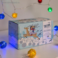 Гирлянда &laquo;Нить&raquo; 4 м с насадками &laquo;Шарик проволока&raquo;, IP20, прозрачная нить, 20 LED, свечение мульти, 8 режимов, 220 В