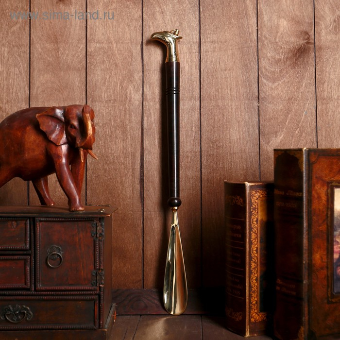 Ложка для обуви Ложка для обуви "Орёл" дерево, латунь 50х5,5х2,5 см