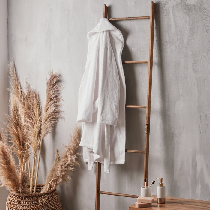 Халат махровый мужской SL HOME: Basic "Блан де Блан", размер XL, 100% хлопок, 420 г/м2