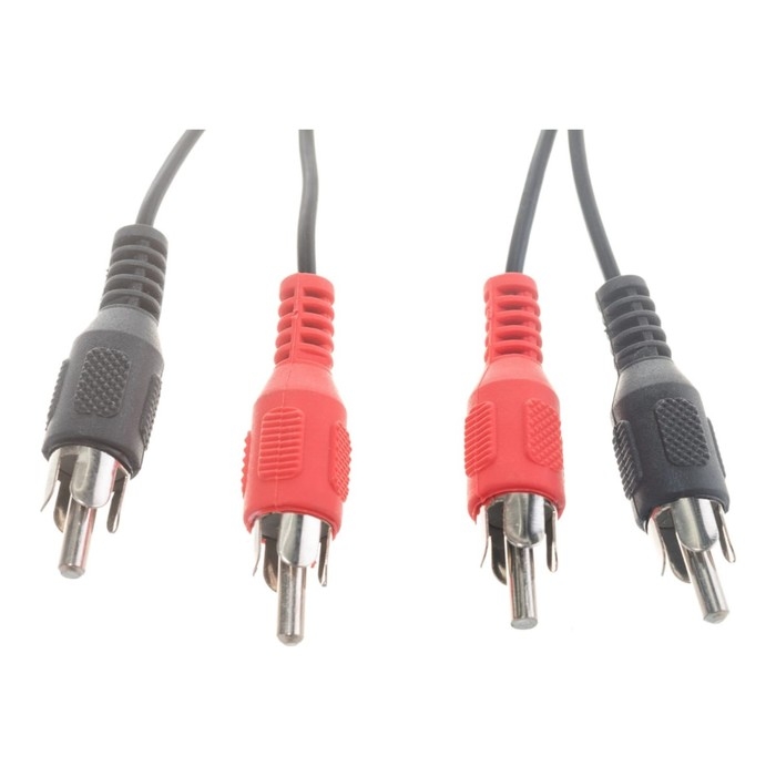 Кабель аудио/видео REXANT, 2xRCA(m)-2xRCA(m), 3 м, чёрный