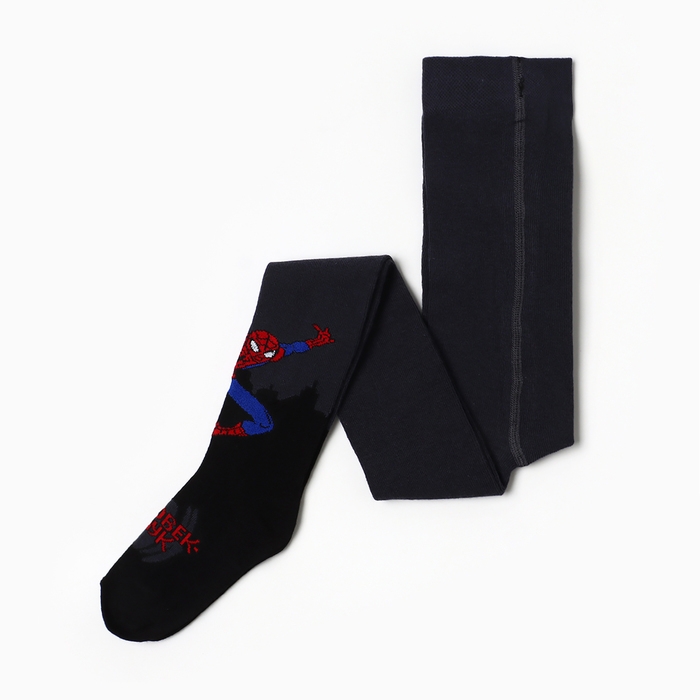 Колготки Марвел &laquo;Ночной город&raquo;, цвет чёрный/серый, 116-122 см