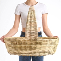 Корзина продуктовая, 62&times;41&times;18/50 см, ручное плетение, ива