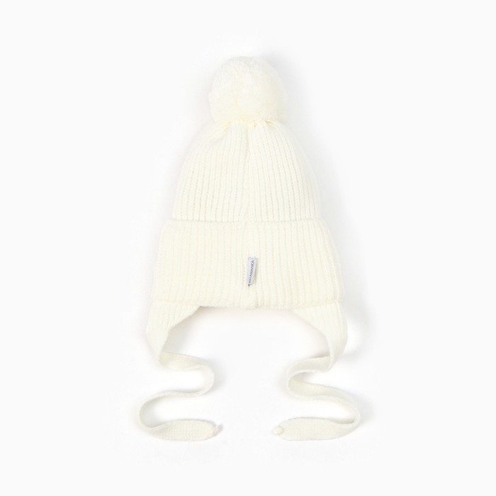 Шапка детская, цвет молочный, размер 36-38