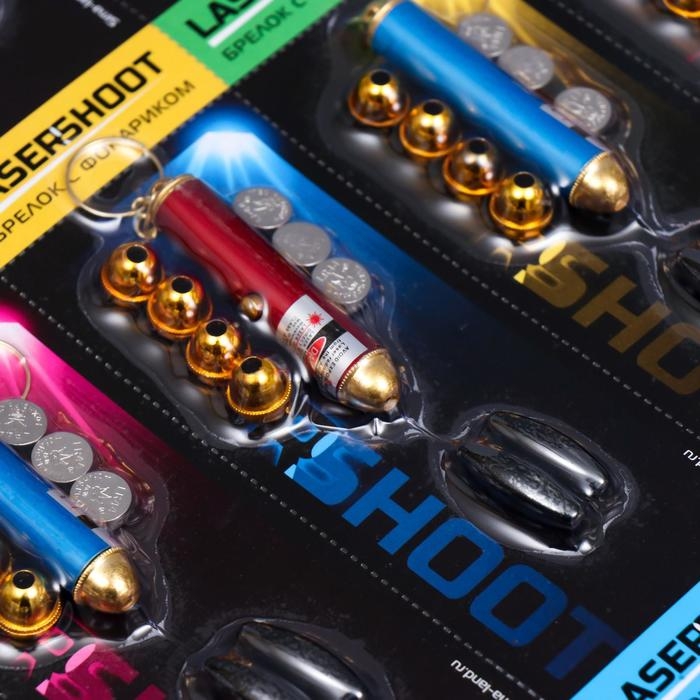 Фонарик лазер 5 насадок + магниты Фонарик лазер 5 насадок + магниты "Шик", МИКС