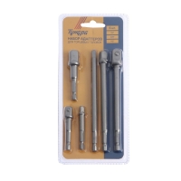 Набор адаптеров для торцевых головок ТУНДРА, под квадрат 1/4" 3/8" 1/2", 65 и 150 мм, 6 шт. Набор адаптеров для торцевых головок ТУНДРА, под квадрат 1/4" 3/8" 1/2", 65 и 150 мм, 6 шт.