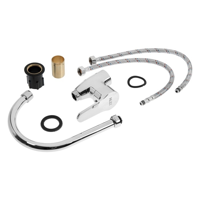 Смеситель для кухни ZEIN Z2659, однорычажный, картридж керамика 40 мм, латунь, хром Смеситель для кухни ZEIN Z2659, однорычажный, картридж керамика 40 мм, латунь, хром