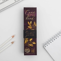 Ручка шариковая, синяя паста, 1.0 мм, металлическая &laquo;Расцветай от счастья&raquo;