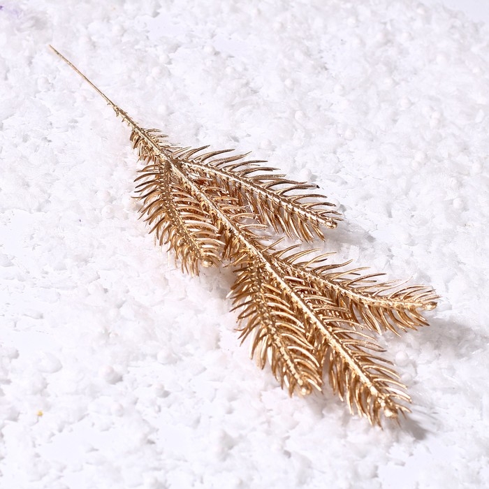 Декор &laquo;Веточка ели золотистая&raquo;